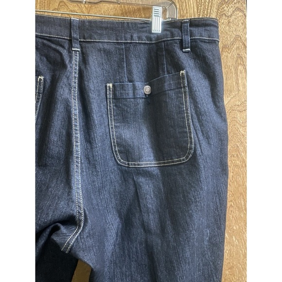 Vintage Westport Jeans Dark Wash Straight Leg Gold Hardware Size 20W Plus - Picture 10 of 14